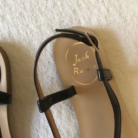 New Jack Rogers Mollie black flat sandals 6 - Picture 2 of 7